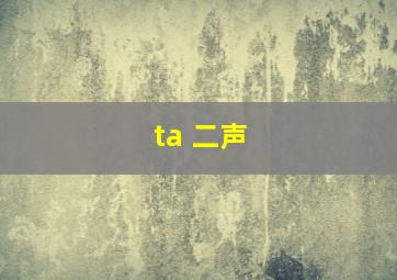 ta 二声